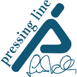 PRESSING LINE LOGO BLU